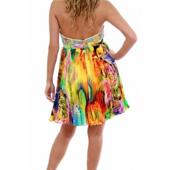 SHERRI Hill Mini Dress Digital Print Formal Prom Party Fairy Whimsical Women 0 - Picture 2 of 15